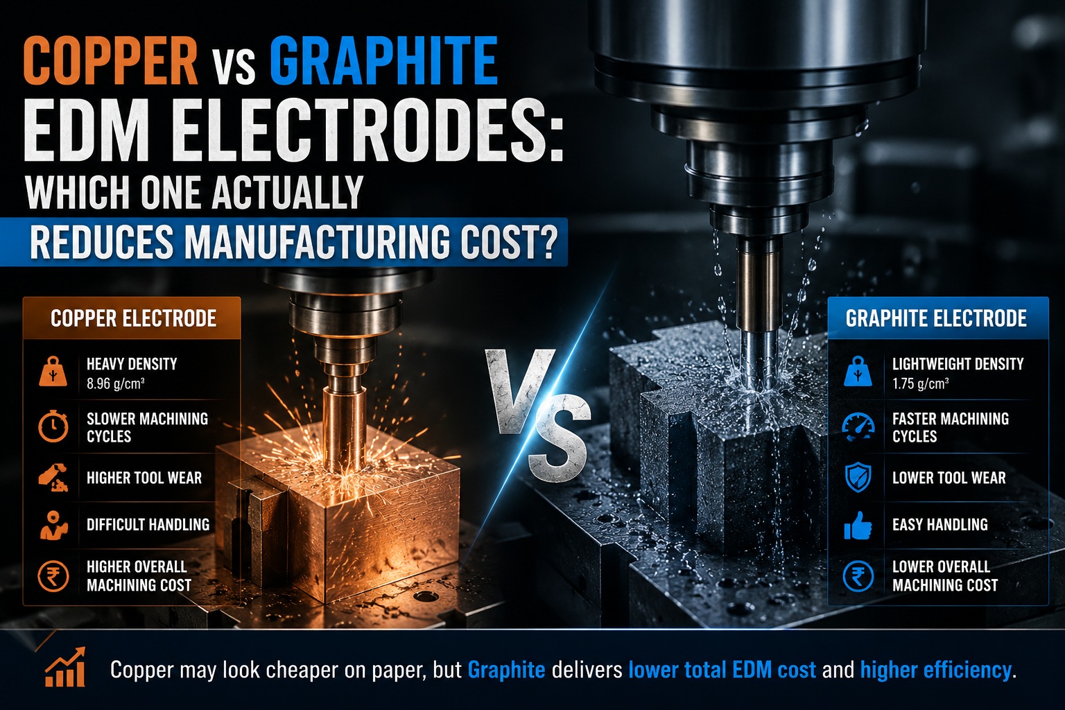 Copper vs Graphite EDM Electrodes